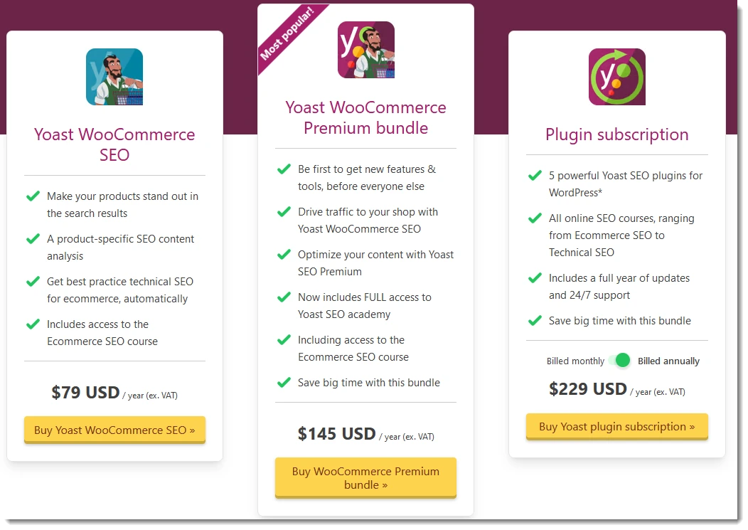 Bảng giá Yoast SEO Premium
