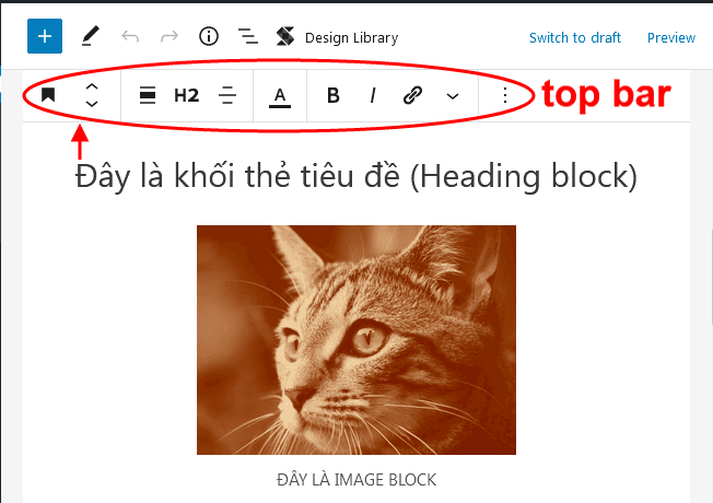 float topbar1 sử dụng gutenberg,sử dụng block editor,hướng dẫn gutenberg,Gutenberg Block Editor