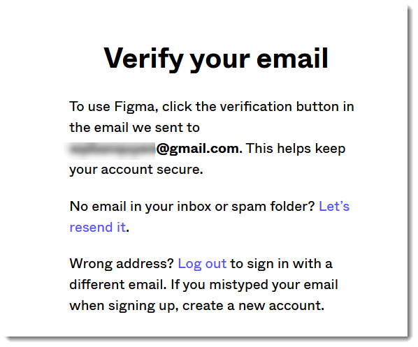 Xác thực email Figma Pro
