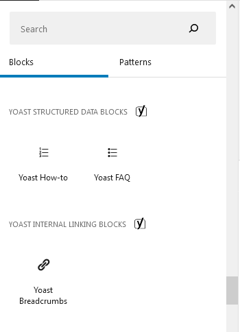 yoast Block Editor,Blocks trên Gutenberg